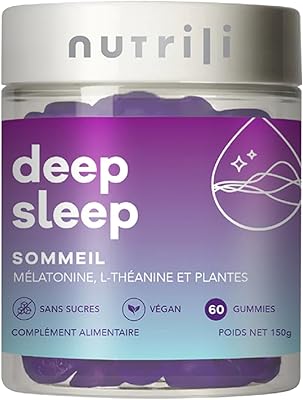 Nutrili gums deep sleep (1.5 months) | Melatonin, l-theanine, lavender extract, griffonia and passiflore.. DIAYTAR NIGERIA: Connecting Nigerians with affordable products through our expansive e-commerce platform.