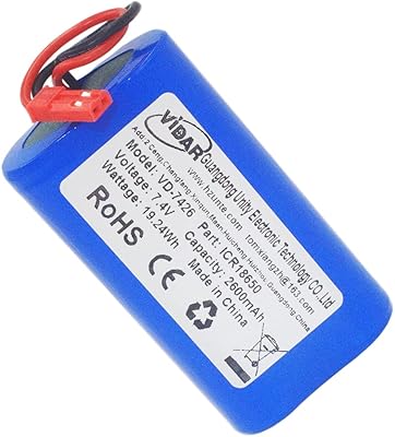 Rechargeable lithium -ion battery 7.4 V 2600 mAh - 19.24 Wh - actual lithium batteries with red JST -2P socket for electronics, toys, lighting and equipment... DIAYTAR NIGERIA: Where shopping is easy, prices are low, and delivery is just days away.