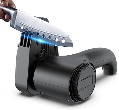 Fresh glacier electric knife sharpener with abrasive kitchen sharpener strip to sharpen and polish.. DIAYTAR NIGERIA: Where shopping meets satisfaction with affordable prices and prompt delivery services.