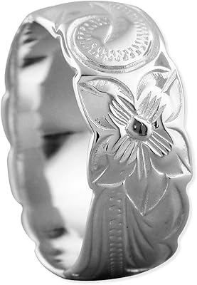 Hawaiian Wedding Ring in Sterling Silver 7.5 mm.. DIAYTAR NIGERIA delivers on our promise of extensive selection and budget-friendly nationwide shipping.