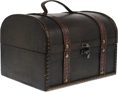 Fuzeria storage in transparent ancient wood with lock in retro wooden jewelry gearbox storage box of old jewelry storage.. DIAYTAR NIGERIA: Your affordable gateway to thousands of products delivered promptly nationwide.