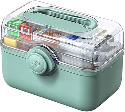 Xzeit box, first aid kit with 3 -layers, large capacity cases, pharmacy organizer, family medicine storage box for the home (size: hortel).. Quick delivery. Quality products. Great deals. That’s DIAYTAR Nigeria.