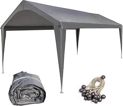 Sunny Glade Spare Housse For Garage Avoy 3 x 20 feet with fabric skirt and accessories for car garage shelter, dark gray (upper cover only).. DIAYTAR NIGERIA delivers on our promise of variety, affordability, and prompt nationwide shipping.