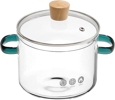 Heat -resistant transparent glass pot with lid, tablespoon and porridge, kitchen glass pot.. Unlock access to a wide range of products with DIAYTAR NIGERIA's affordable e-commerce platform.