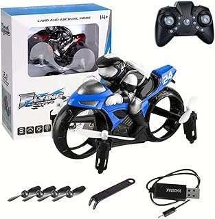 Motorcycle Magic Fly amateur remote control, Mini-Moto 2 in 1 with 2.4 GHz remote control, 2 in 1 pneumatic motorcycle, 360 degree rotation (blue).. DIAYTAR NIGERIA: Where convenience meets affordability with delivery across Nigeria in under 8 days.