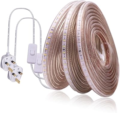 Wizada SMD 3014 220V Waterproof LED light strip, 10 m/32.8 feet, 120 LED with switch and clip, outdoor interior, Christmas, party, decoration of the.. DIAYTAR NIGERIA: Where every click leads to affordable purchases delivered promptly to your door.