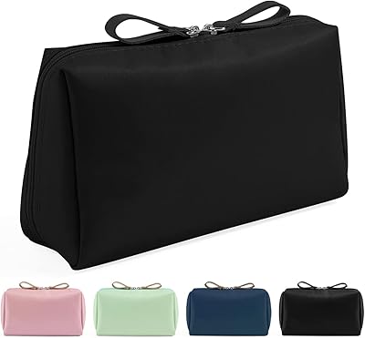 Mini Arab cosmetic storage bag with double zipper, waterproof portable cosmetic bag, travel makeup bag for women girls, black.. More than a store — DIAYTAR Nigeria is your shopping partner.
