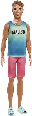 Ken Fashionistas #192 barbie doll, cut brown hair, vitiligo, malibu tank top, red shorts, blue sandals, children's toy from 3 to 8 years old.. Shop millions of products across categories on DIAYTAR Nigeria — delivered right to your door.