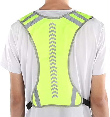 Night racing vest reflective safety vests safety vest with LED light for outdoor cycling.. DIAYTAR NIGERIA brings the marketplace to every Nigerian home with affordable prices and quick delivery.