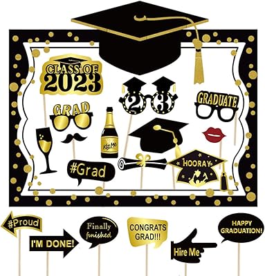 N/A+ Selfie frame Geanlian 2021 Black and gold with 18 accessories for photomaton degreed, improved version with cardboard support, 2021 diploma partying banner.. DIAYTAR NIGERIA: Your trusted marketplace that combines variety, affordability and reliable shipping.