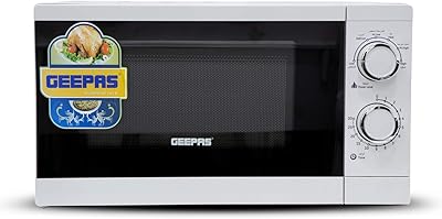 Geepas microwave oven GMO1894, 20 liters | Solo microwave 1200 W with 6 power levels and timer | Cooking power control with 2 rotary dials and defrosting settings | white.. DIAYTAR NIGERIA delivers on our promise of variety, affordability, and prompt nationwide service.