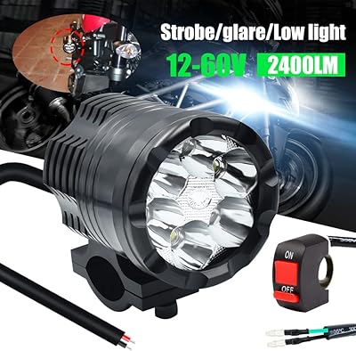 Motorcycle projector Henlix 12-60V 18W 2500 Lumens 6 LED, Waterproof all-terrain projector for pick-up and 4x4 quad racing trailer, 1 package (6-LED-18W).. Shop with confidence at DIAYTAR NIGERIA, where affordability meets reliability in less than 8 days.