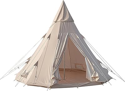 Cotton canvas camping pyramid tent Exterior glamping tent 3 x 25 m -.. DIAYTAR Nigeria: Shopping that fits your budget and your schedule.