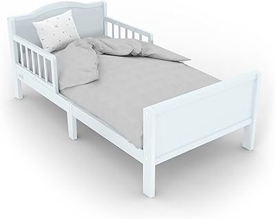 Moon wooden bed for young children (143 x 73 x 60), with safety railings, elegant and robust, environmentally friendly, robust and corrosion resistant, striking resistant, up to 50 kg | 3-12 years old | - gray.. DIAYTAR NIGERIA: Where countless products meet affordable prices and reliable nationwide shipping.