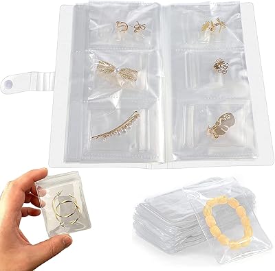 Youshop travel jewelry organizer, antioxidant jewelry storage bag, transparent jewelry storage book (84 grids + 40 PVC transparent jewelry bags).. DIAYTAR NIGERIA delivers value, variety, and convenience with our nationwide 5-8 day shipping.