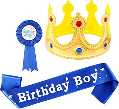 Birthday king crown, Delfino scarf, Birthday Birthday Pimples, Set of birthday party accessories for boys.. Navigate through thousands of products at pocket-friendly prices with DIAYTAR NIGERIA's easy-to-use platform.