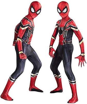 Cosplay costume Spider-man unisex in breathable 3D elastane, Spider-Man Iron Man combination, Halloween cosplay costume for adults and children., L (Child).. Experience the power of choice with DIAYTAR NIGERIA's extensive catalog delivered within the week.