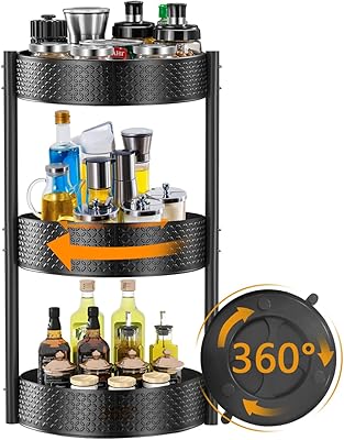 Lazy Susan rotary organizer at 3 levels, 360 degree rotary spice shelf for cabinet, rotating 9.8-inch steel organizer for kitchen, pantry, counter, fridge, bathroom.. From daily needs to rare finds, DIAYTAR Nigeria brings it to your door.