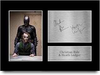 HWC Trading Photo Autograph Impressed Printing Autograph Photo For Fans of Films Format A4 Christian Bale & Heath Ledger The Dark Knight Joker.. DIAYTAR NIGERIA: Your one-stop e-commerce destination with affordable prices and nationwide delivery in 5-8 days.