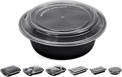 Reusable meal preparation container without BPA - [10 pieces] Disable round food container with 1 compartment (32 oz) with vacuum sealed lids in the Tupperware microwave.. Discover the perfect balance of price and convenience with DIAYTAR NIGERIA's nationwide e-commerce platform.