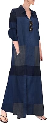 Cotton shirt dress and linen for women, long relaxed dress, ample, plain color, large size.. DIAYTAR NIGERIA: Where thousands of products meet affordable prices and reliable 5-8 day delivery.