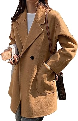 Gentre Womensjackets Cashmir in Mapmire Double Face Small Small Simple Coat in Pure Wool (Color: Hortel, Size: L).. Experience the power of choice with DIAYTAR NIGERIA's extensive catalog delivered within the week.
