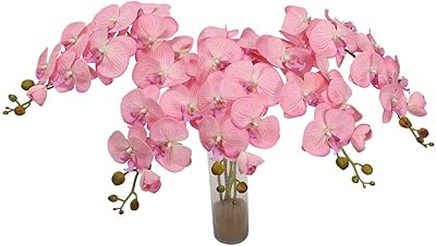 Phalaenopsis orchid flowers in Yatai silk, pack of 5, false branches of artificial plants for the decoration of the house, table center, wedding event decoration (pink).. Unlock access to a wide range of products with DIAYTAR NIGERIA's affordable e-commerce platform.