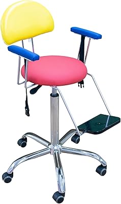 Children's living room chair for cutting and hairdressing, adjustable hydraulic swivel chair with safety belt and footrests for hairdressing salons - Multicolor.. DIAYTAR NIGERIA: Bringing quality products to every Nigerian with affordable nationwide delivery.