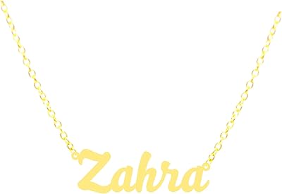 21 -carat gold plated necklace bearing the name Zahraa or without.. Affordable shopping made easy on DIAYTAR Nigeria, with fast delivery from 5 to 8 days.