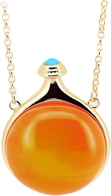 Women's necklace with natural amber stone, 45 cm (chain); 2 cm*2.5 cm (stone), precious stones, amber.. Discover the convenience of DIAYTAR NIGERIA's vast product range delivered affordably in 5-8 days.