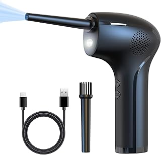 Electric air dust, computer dryer with LED light, rechargeable wireless air blower, compressed air dusting to clean the keyboard and electronics.. DIAYTAR NIGERIA: Your trusted e-commerce partner with extensive product choices and affordable delivery.