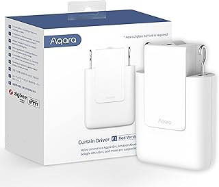 Akara E1 curtain pilot, rod version, circular hanger, compatible with Alexa, Homekit, Home Wift, Zigbee 3.0 - White.. DIAYTAR NIGERIA: Your one-stop e-commerce destination with affordable prices and nationwide delivery in 5-8 days.