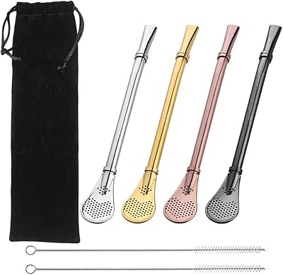 4 pieces of bombillas yerba luxury plastic mate sinhai with 2 cleaning brushes - 6.1 inches, 4 colors.. DIAYTAR NIGERIA: Your one-stop e-commerce destination with affordable prices and nationwide delivery in 5-8 days.