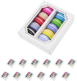 FUFO 12 pieces Macaroon boxes Macaron gift box for 10 with transparent display window, chocolate packaging box, truffles, cakes, candies, cupcakes, cookies, muffins.. DIAYTAR NIGERIA brings retail convenience to your screen with affordable prices and dependable shipping.