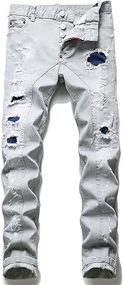 Jeans for men Zoikom in Gray Skinny Denim Luxury Brand.. Your shopping journey simplified with DIAYTAR NIGERIA's vast selection and budget-friendly shipping.