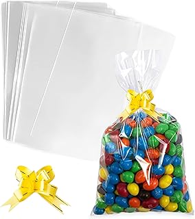 Transparent cellophane bags, 100 gift bags packaged for the home, festivals, parties, candies (12.5 x 23 cm).. Tired of overpriced goods and slow delivery? DIAYTAR Nigeria brings affordability and speed together with a wide selection of products.