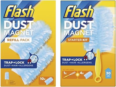 Starter kit with Flash magnetic feather with a single handle + 14 refills, dust trap, dirt and hair in a short time, 1 -piece package.. Enjoy the simplicity of shopping with DIAYTAR NIGERIA, offering vast choices delivered in just 5-8 days.