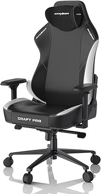 DXRACER CRAFT PRO game chair, extra large and thick seat cushion, adjustable armrests, hand-like anti-pinch protective cover, black and white memory foam... Shop from anywhere in Nigeria and receive your DIAYTAR purchases at affordable prices within a week.