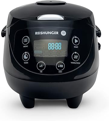 Mini rice cooker and digital steam cooker Reschunger - Black - Hot holding function and timer - High -end interior pot - Mini versatile cooker with 8 programs and 7 -step technology.. Enjoy stress-free shopping with affordable prices on DIAYTAR Nigeria.