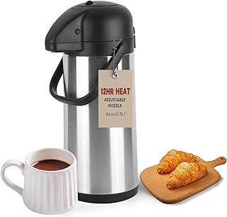Airpot 25 L Airpot Coffee Makeup Insotherm Coffee Distributor with stainless steel with pump.. Experience budget-friendly shopping at DIAYTAR NIGERIA, Nigeria's premier online marketplace with quick delivery.