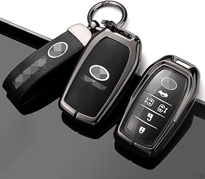 【TTQK】 Key case, keychain, metal cover compatible with Toyota Sienna Alfa 2021-2202 car keys (long clip, black).. Shop confidently with DIAYTAR NIGERIA, offering affordable prices and reliable delivery within a week.