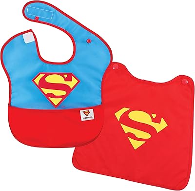 Bib with superman bumkins dc comics logo, 6-24 months.. DIAYTAR NIGERIA brings the market to your screen with thousands of affordable products delivered to your door.
