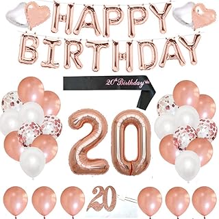 VINIPA 20th birthday decorations for Happy Women with Balloon Belt.. From tech to toiletries, DIAYTAR Nigeria delivers without delay.