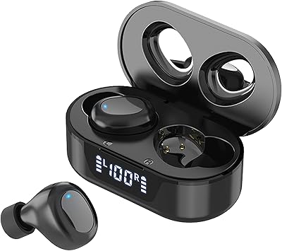 Wireless Bluetooth headphones with LED screen, noise deletion, wireless loading case, touch control and HD stereo (black).. Navigate through thousands of products at pocket-friendly prices with DIAYTAR NIGERIA's easy-to-use platform.