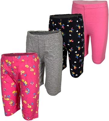 Miss Polar Lot of 4 cycling shorts for soft cotton girls, comfortable elastic waist, cute patterns, sizes 4 to 16.. Thousands of items at your fingertips — DIAYTAR Nigeria makes it happen.