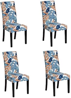 Universal extensible dining chair covers - set of 4 and 6 | Removable and washable covers | Decorative chair cover for home, office and more (style 21, 4).. More than a store — DIAYTAR Nigeria is your shopping partner.