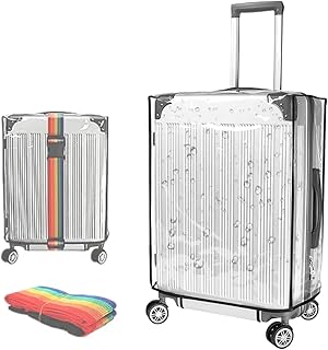Transparent PVC protective cover, transparent luggage cover with luggage straps, luggage cover waterproof, transparent, simple.. Order now, relax later — DIAYTAR Nigeria ships in 5 to 8 days.