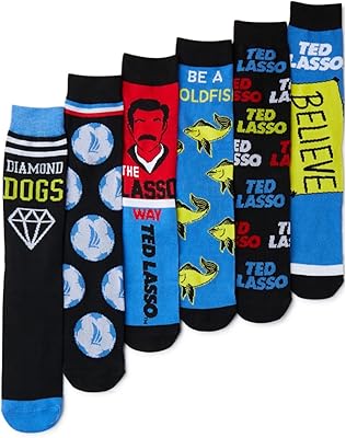 Ted lasso 6 -room multicolored single size round socks set.. Shop local, shop fast — DIAYTAR Nigeria delivers across the country.