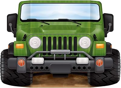 Safari Bestley truck photography background for birthday party supplies, multicolored.. Shopping made simple with DIAYTAR NIGERIA's vast selection and budget-friendly nationwide delivery.