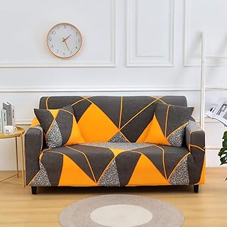 F by 4-seater 4-seater sofa cover in Extensible modern geometric cotton all-in-one stretch non-slip non-slip Sofa Cover Extensible for living room bedroom.. DIAYTAR Nigeria: Your one-stop online shop with unbeatable prices and nationwide delivery in under 8 days.